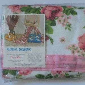 Blanket Charles D Owen Vintage FLORAL DELIGHT Pink